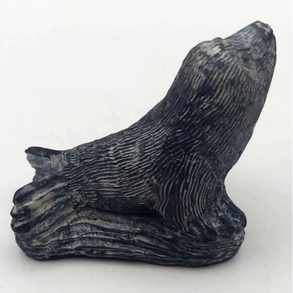 Wolf Original Carved Stone and Marble Seal Sculpture Figurine Canada Edmund Wolf - Picture 4 of 7